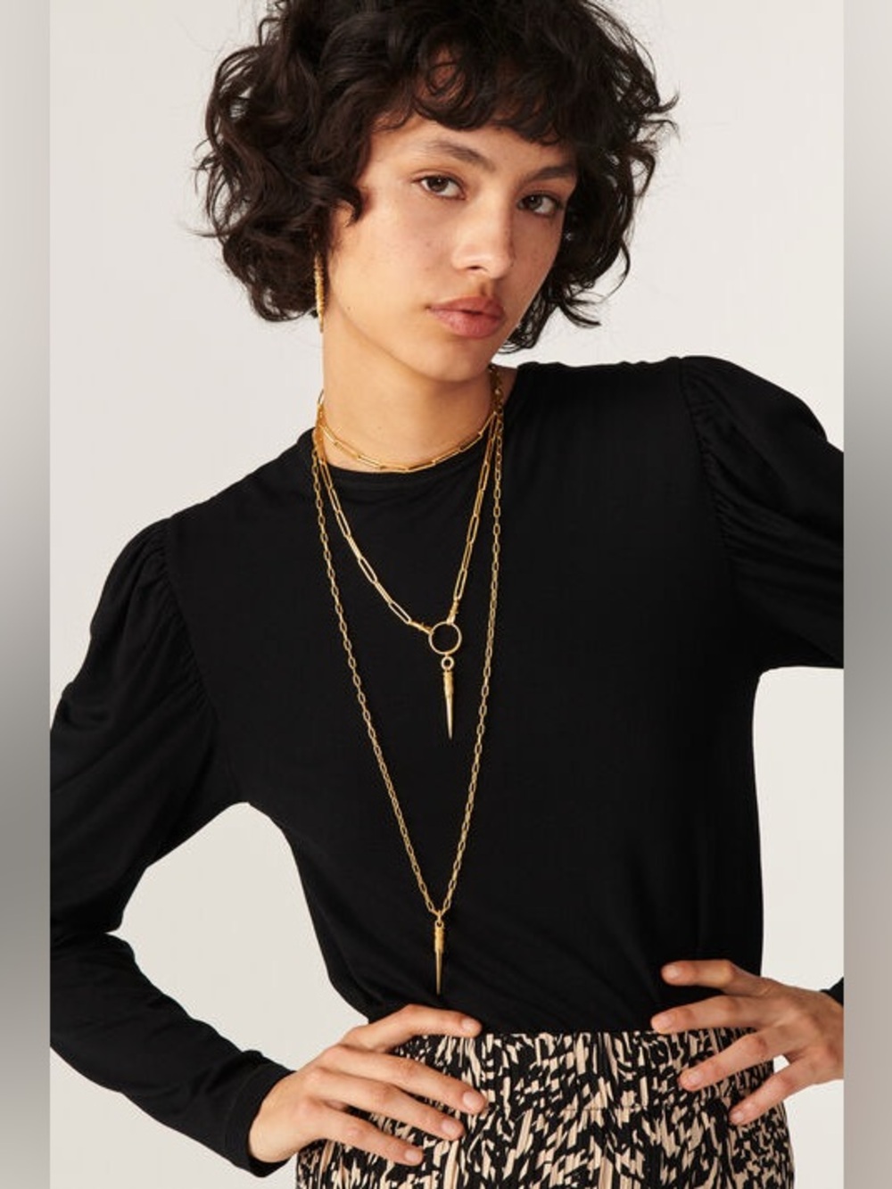 ba&sh Bango Puff Sleeve Tee
